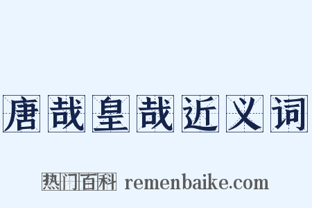 唐哉皇哉近义词是什么意思的图片